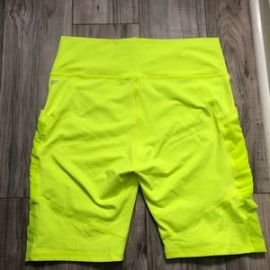 Neon Yellow Fabletics shorts